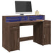 Bureau Met Led-Verlichting Hout Kleur