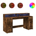 Bureau Met Led-Verlichting Hout Kleur