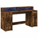 Bureau Met Led-Verlichting Hout Kleur