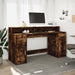 Bureau Met Led-Verlichting Hout Kleur