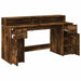 Bureau Met Led-Verlichting Hout Kleur