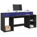 Bureau Met Led-Verlichting Hout Kleur