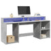 Bureau Met Led-Verlichting Hout Kleur