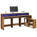 Bureau Met Led-Verlichting 200X104X91 Cm Hout Artisanaal Eiken