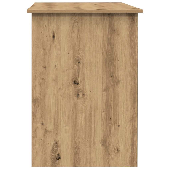 Bureau 100X55X75 Cm Bewerkt Hout Artisanaal Eikenkleur