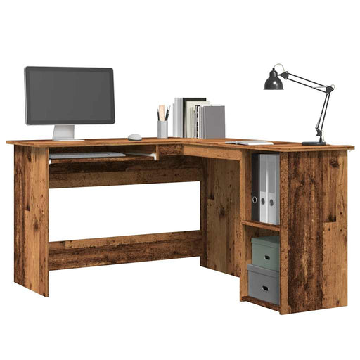 Hoekbureau 120X140X75 Cm Bewerkt Hout Kleurig