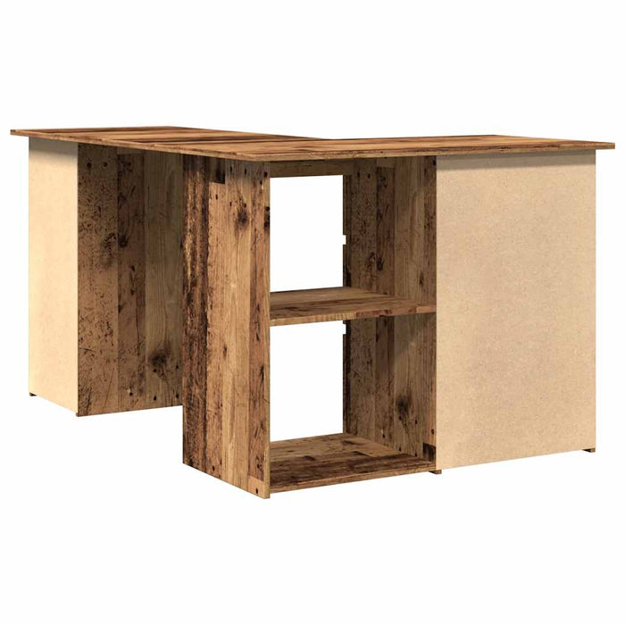 Hoekbureau 145X100X76 Cm Bewerkt Hout Kleurig