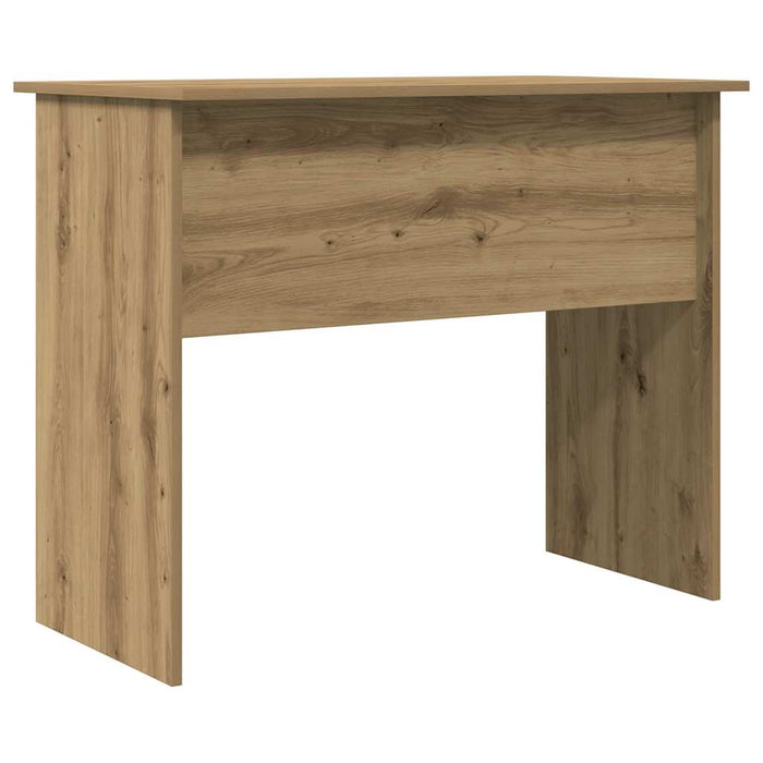 Bureau 90X50X74 Cm Bewerkt Hout Artisanaal Eikenkleur