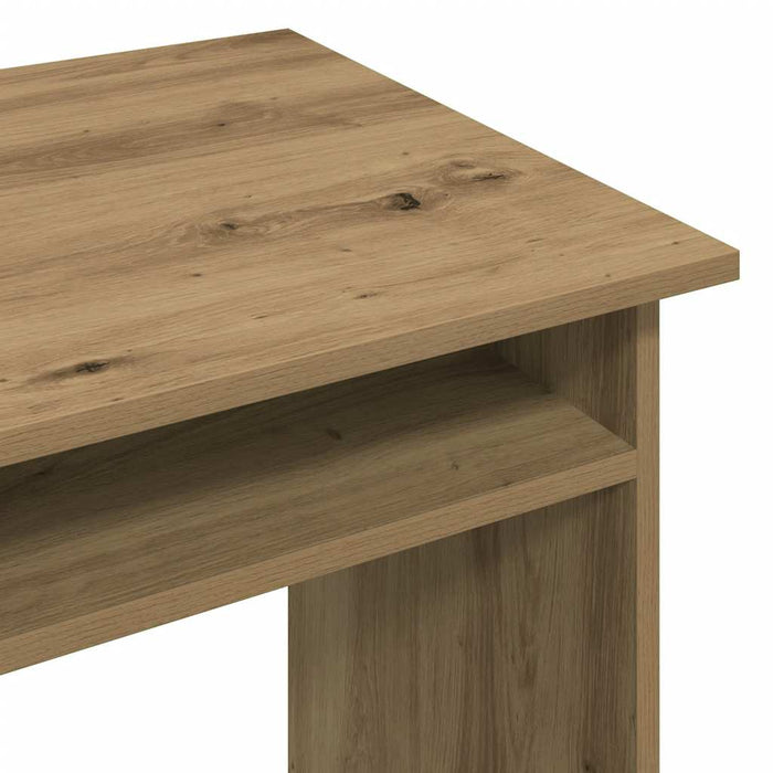 Bureau 90X50X74 Cm Bewerkt Hout Artisanaal Eikenkleur