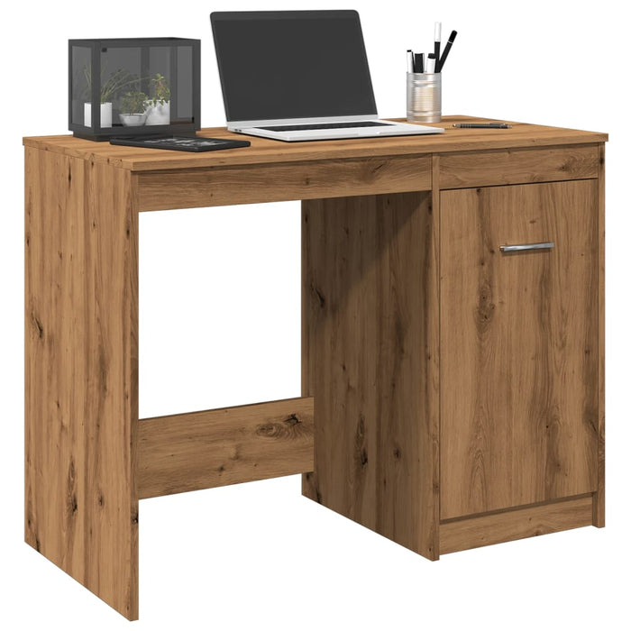 Bureau 100X50X76 Cm Bewerkt Hout Kleurig