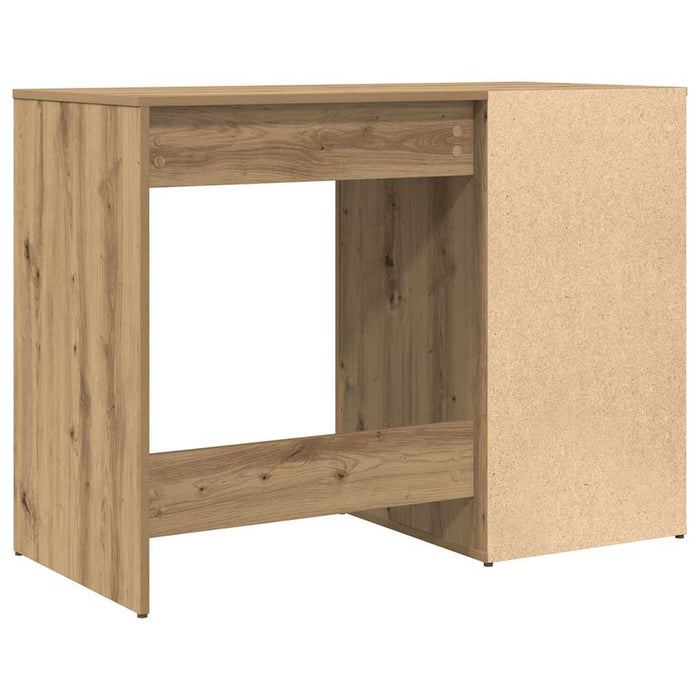 Bureau 100X49X75 Cm Bewerkt Hout Artisanaal Eikenkleur