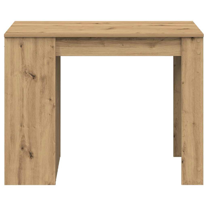 Bureau Met Lade En Plank 102X62X77,5 Cm Hout Artisanaal Eiken