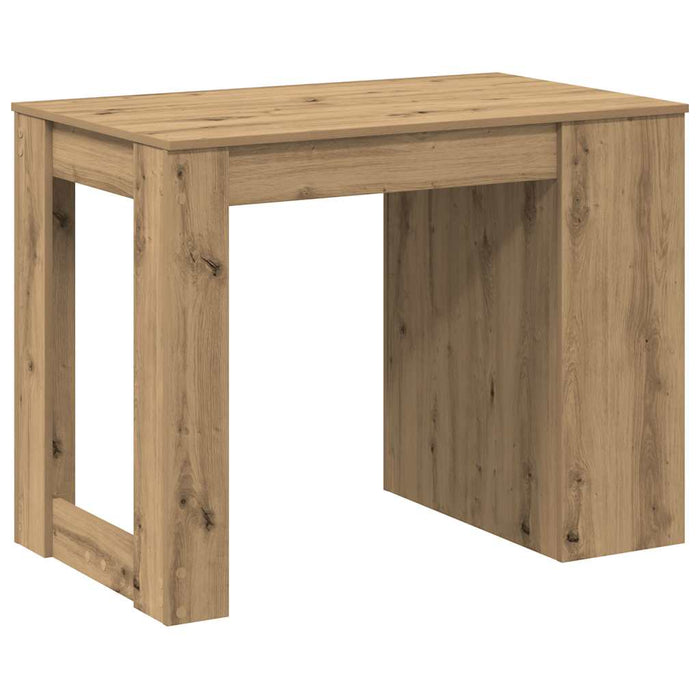 Bureau Met Lade En Plank 102X62X77,5 Cm Hout Artisanaal Eiken