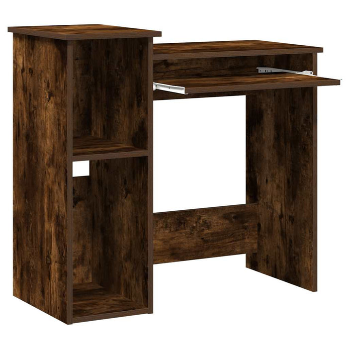 Bureau Met Schappen 84X40X78 Cm Bewerkt Hout