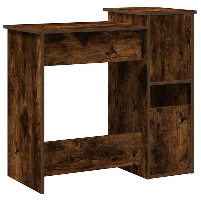 Bureau Met Schappen 84X40X78 Cm Bewerkt Hout