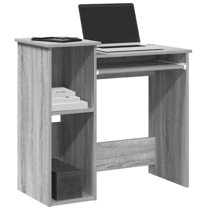 Bureau Met Schappen 84X40X78 Cm Bewerkt Hout