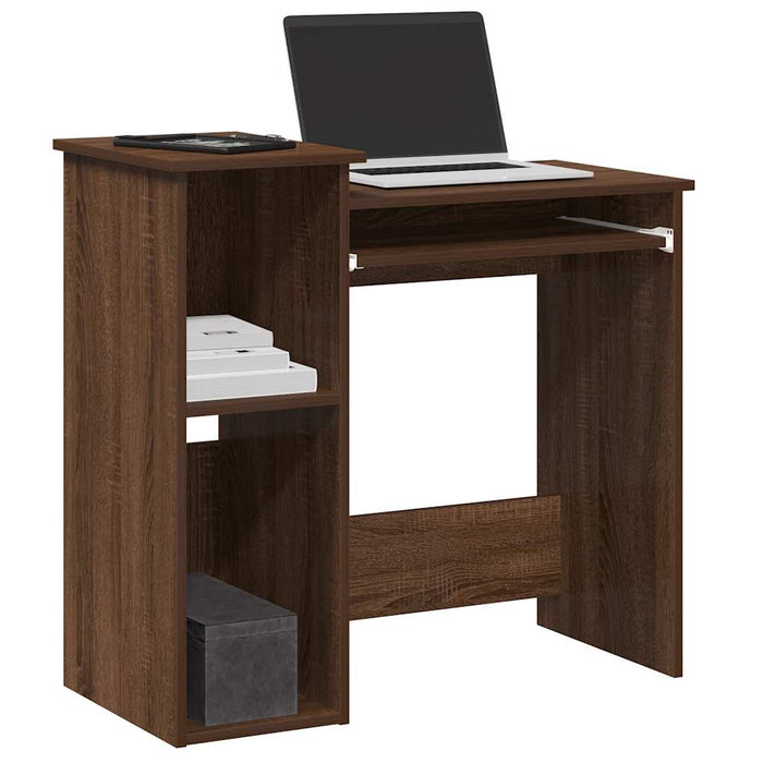 Bureau Met Schappen 84X40X78 Cm Bewerkt Hout