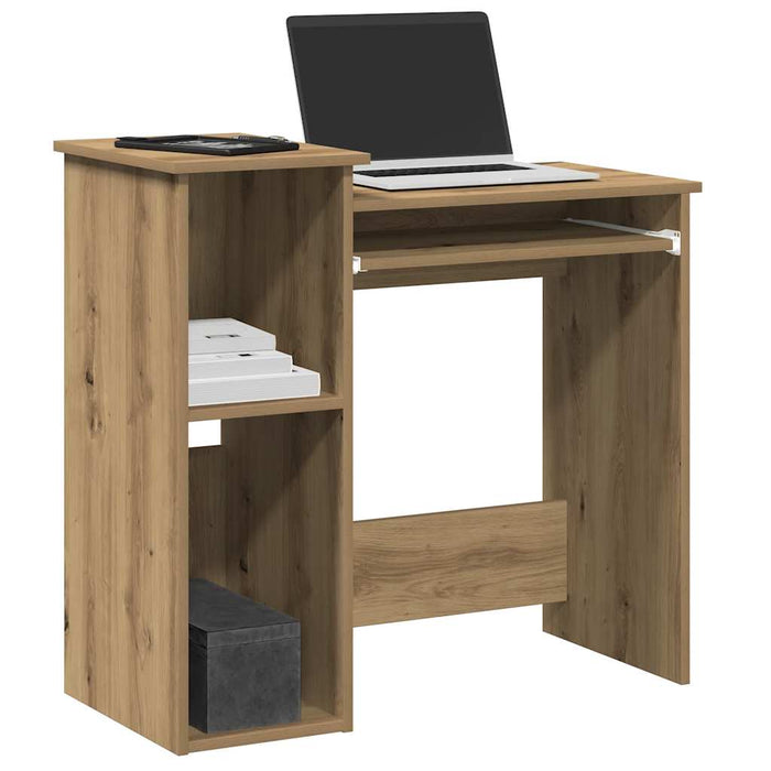 Bureau Met Schappen 84X40X78 Cm Bewerkt Hout