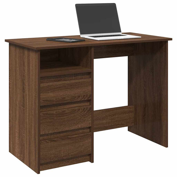 Bureau 102X50X75 Cm Bewerkt Hout Eikenkleurig