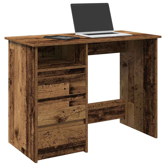 Bureau 102X50X75 Cm Bewerkt Hout Eikenkleurig