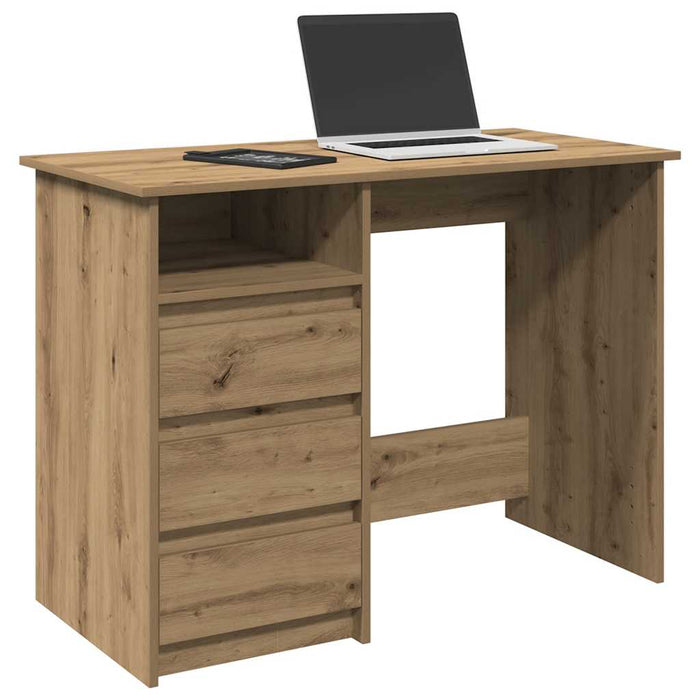 Bureau 102X50X75 Cm Bewerkt Hout Eikenkleurig