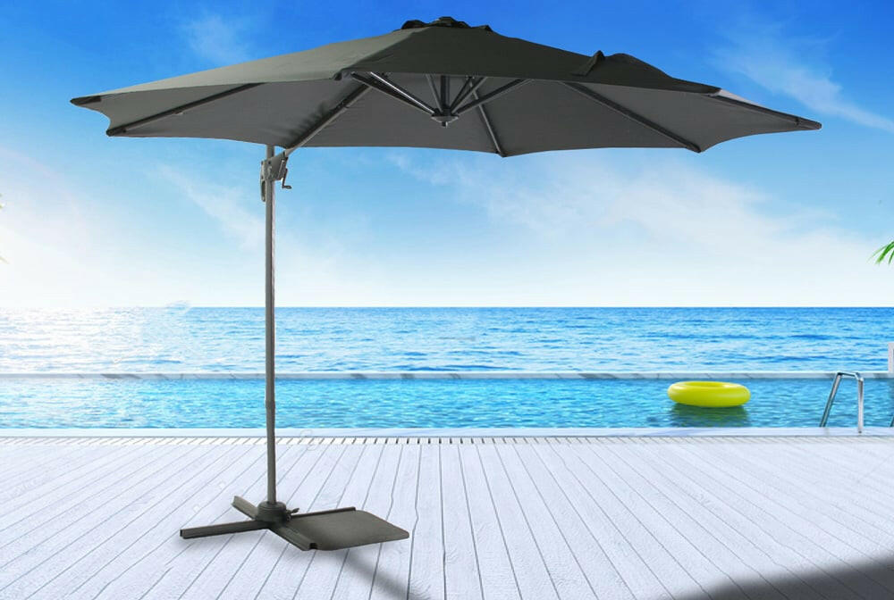 Parasol Honolulu anthracite Ø 3m