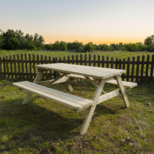 Stabiele KING PICKNICKTAFEL - 180 cm - 4 cm dikte