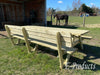 Rugleuning voor KING picknicktafel - 300 cm lang