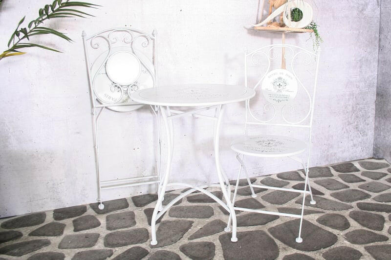 Paris opvouwbare bistro set wit