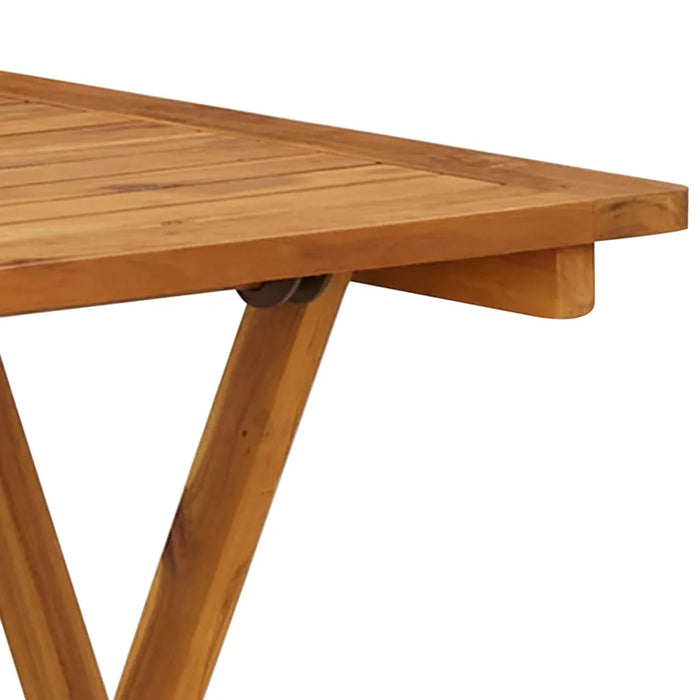 Table d'appoint pliable en bois d'acacia 70 x 70 x 75 cm