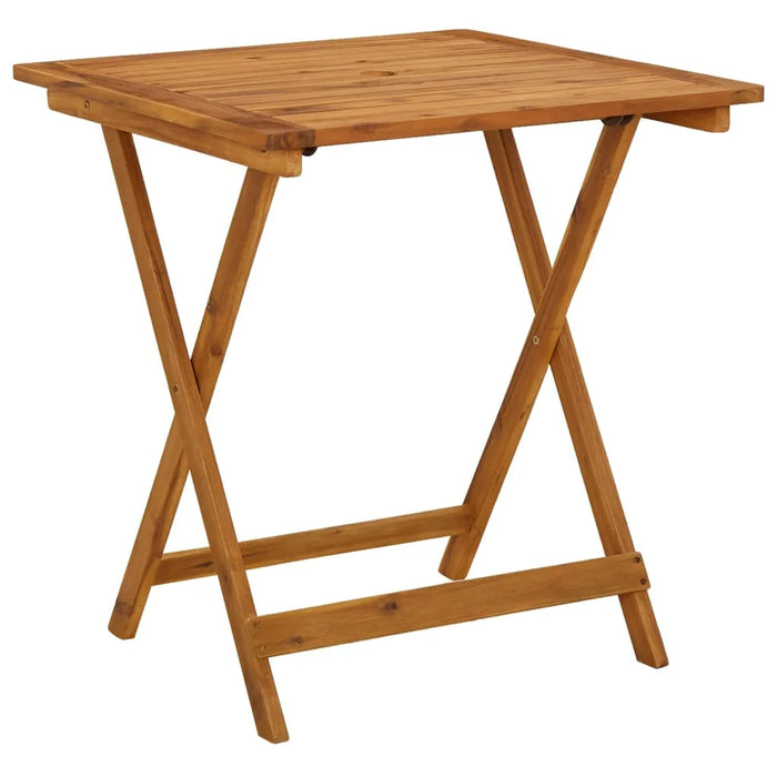 Table d'appoint pliable en bois d'acacia 70 x 70 x 75 cm