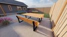 Lange picknicktafel met stalen frame en Douglas hout - 250 cm