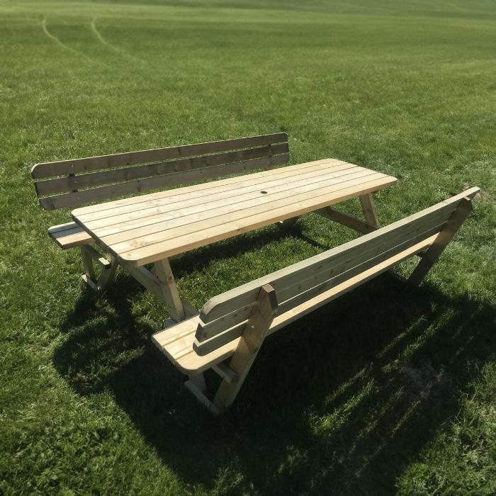 Ruime 240 cm picknicktafel voor buiten - Comfortabel ontwerp