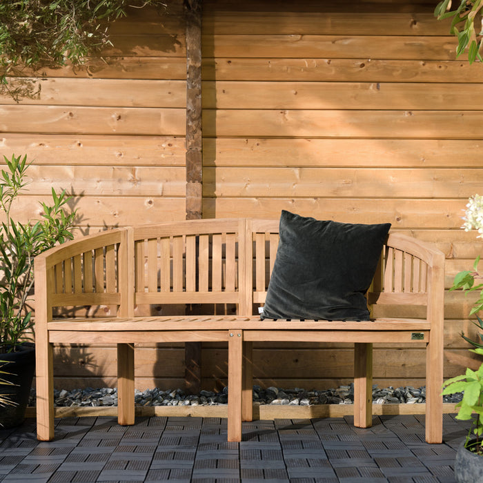 Teak-Gartenbank Banane 150 cm