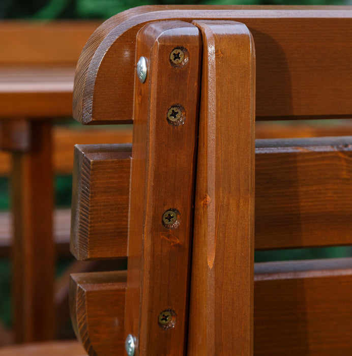 Ensemble de jardin LUX : deux bancs de jardin élégants et une table de jardin élégante