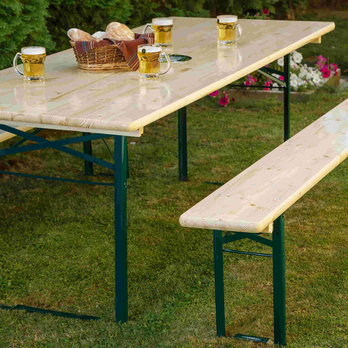 Set de table à bière table 220 cm x 80 cm et 2 bancs KING ®