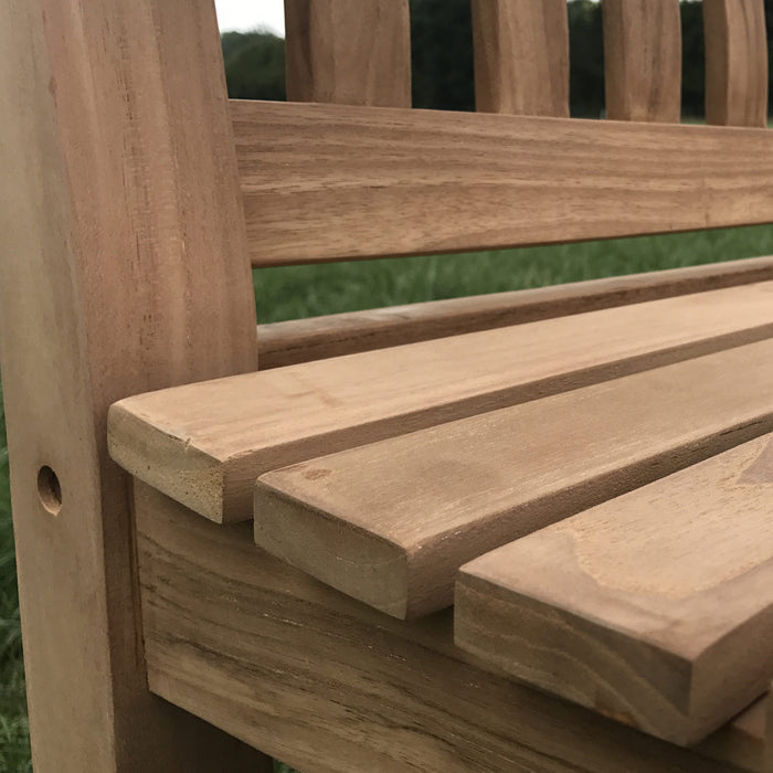 Banc de jardin en teck (180 x 91 cm) Bretagne - Epaisseur des pieds 4 cm