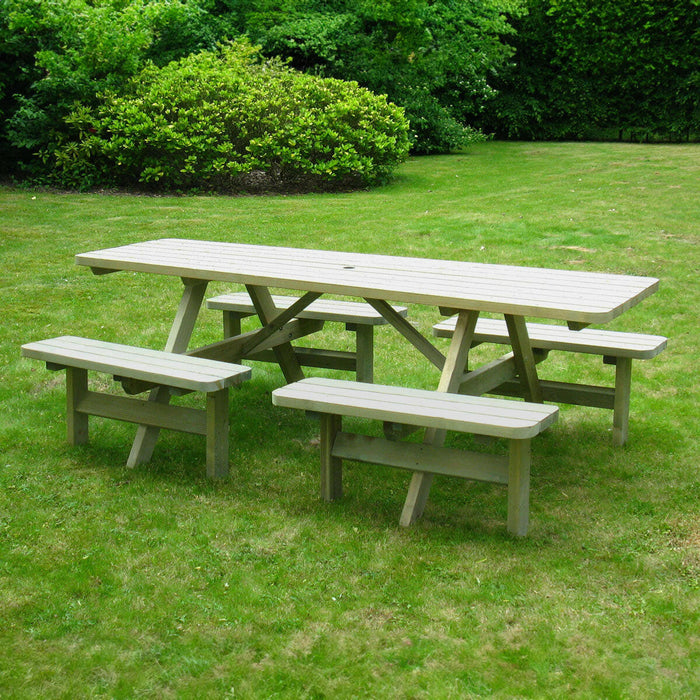 Ruime picknicktafel voor gezinsplezier