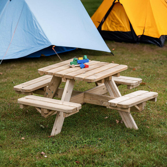 6-PACK - Picknicktafel peuters - Vierkant