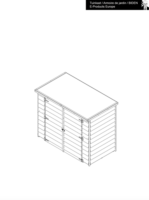 Gartenschrank Fahrradschuppen XXL Biden (202 x 116 x 163)