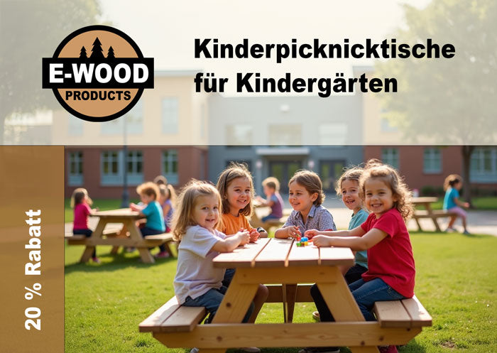 Kinderpicknicktische für Kindergärten / 20 % Rabatt