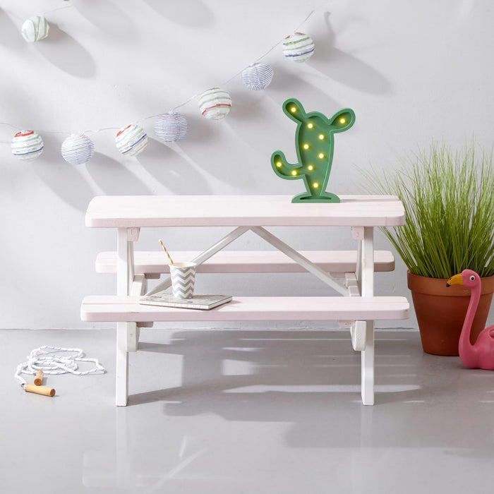 Rosa-weißes Kinder-Picknick-Set (90 cm).