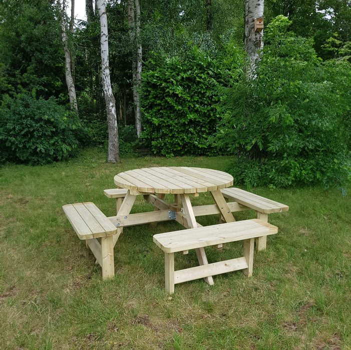 2-PACK - Picknicktafel rond - 2DE KEUZE