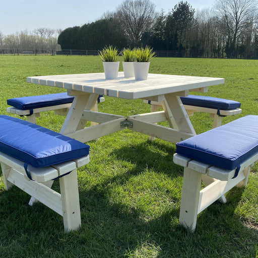 Picknicktafel kussen marine blauw 57cm