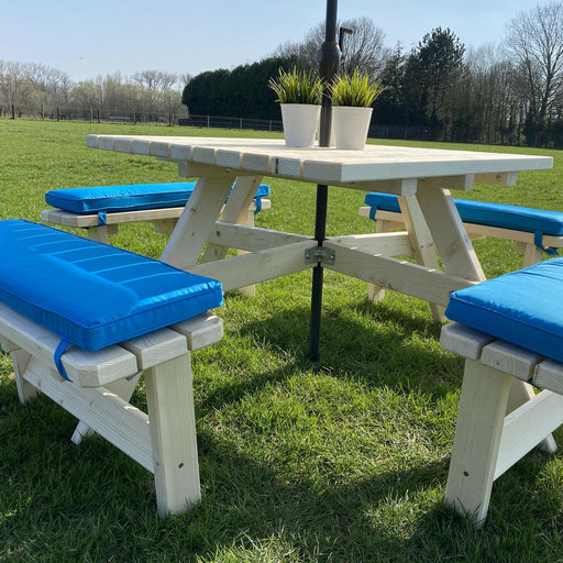 Picknicktafel kussen mineraal blauw 57cm