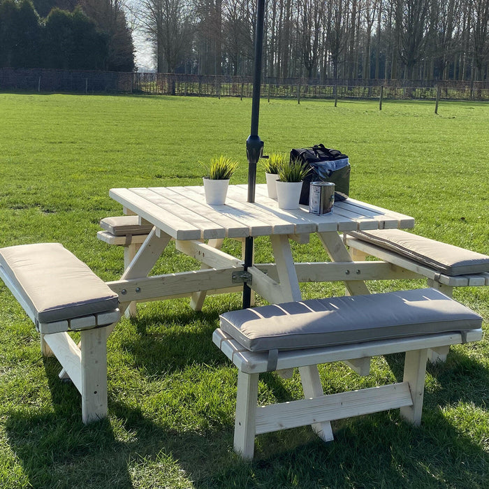 Picknicktafel kussen taupe 57cm