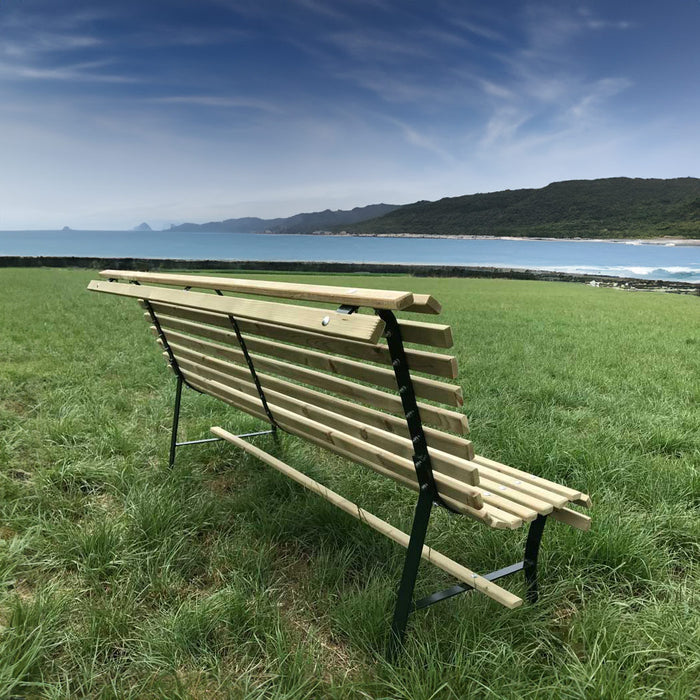 Banc à lattes piètement acier galvanisé