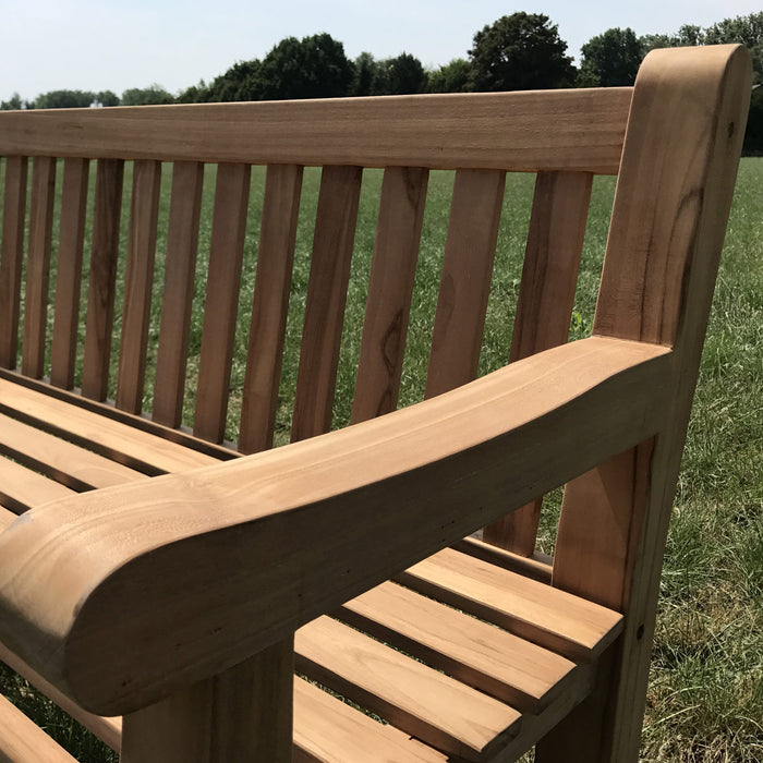 Banc de jardin en teck 3 pieds (250 x 91 cm) Norwich - épaisseur des pieds 6 cm