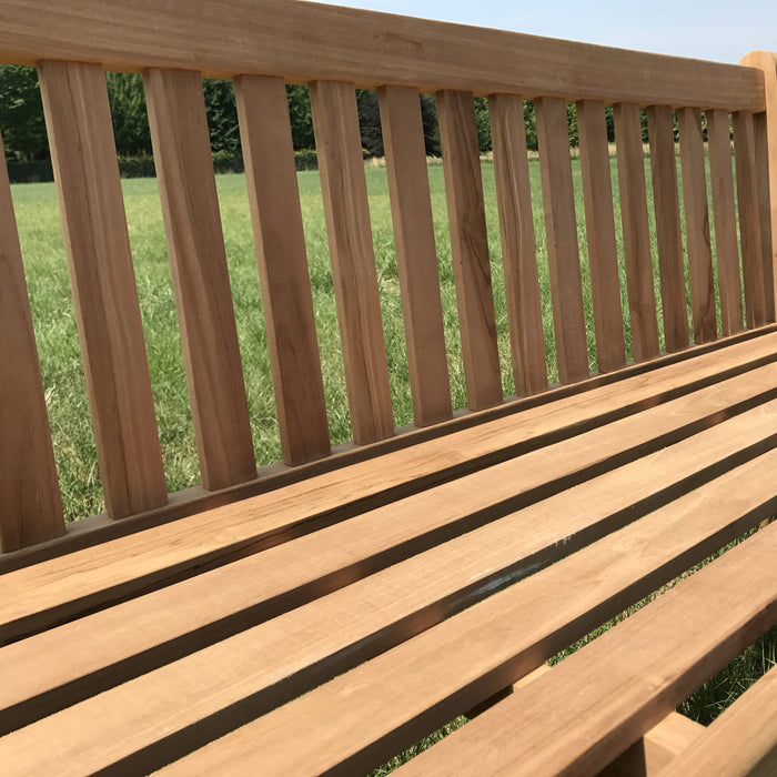 Teak tuinbank 3 poten (300 x 91 cm) Norwich - 6 cm pootdikte