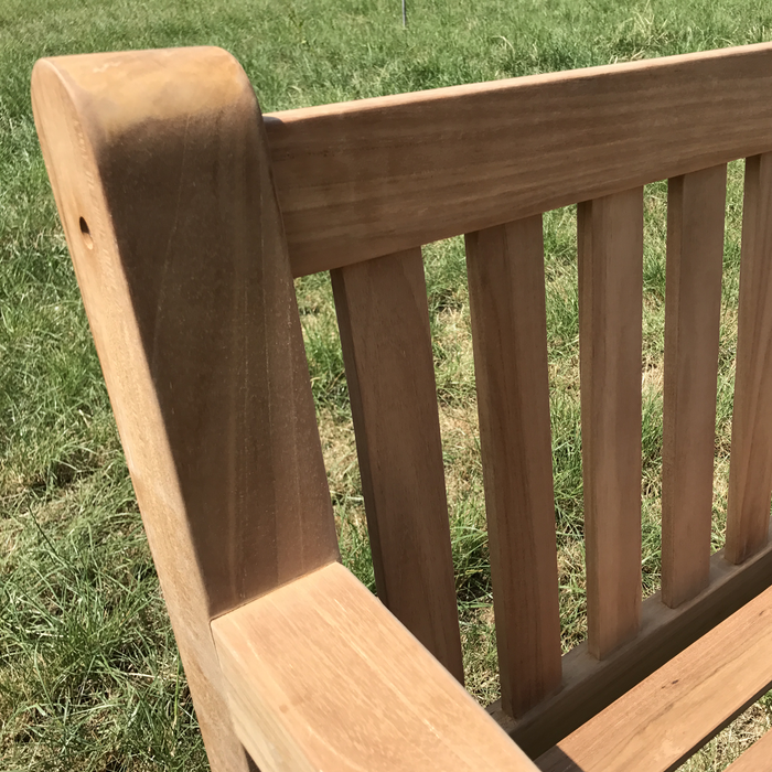 Banc de parc robuste en TECK Norwich - 180 cm | 6 cm. jambes épaisses